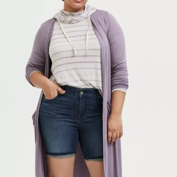 Torrid size 3 Super Soft Duster Open Front- purple - Picture 2 of 8